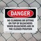 Signmission No Climbing Or Sitting On Top Of Bleachers, 10 in W x Rectangle, Plastic OS-2PACK-DS-P-710-L-2104 - alternate 7
